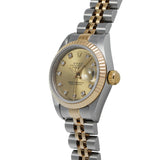 ロレックス デイトジャスト 10Pダイヤ 69173G W番(1995年頃製造) シャンパン/ダイヤモンド レディース 腕時計 自動巻き 中古 銀蔵