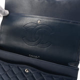 CHANEL シャネル マトラッセ Wフラップ チェーンショルダー 33cm  ネイビー A58601 レディース キャビアスキン ショルダーバッグ ABランク 中古 銀蔵