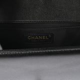 CHANEL シャネル ボーイシャネル チェーンショルダー 25cm ブラック A67086 レディース キャビアスキン ショルダーバッグ Aランク 中古 銀蔵