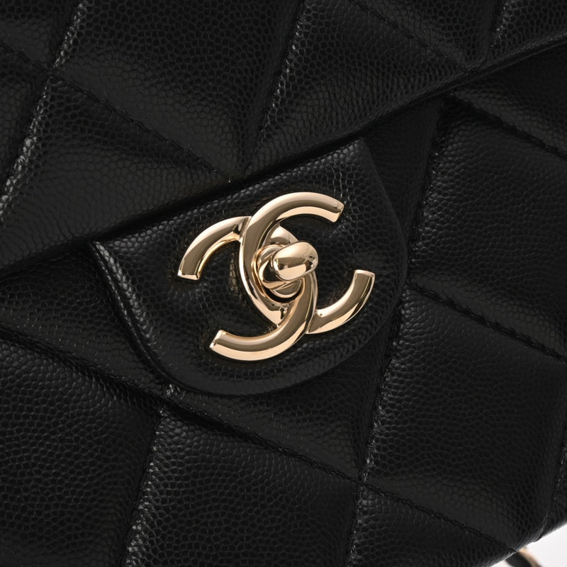 CHANEL シャネル マトラッセ トップハンドル 2WAY ブラック AS4711 レディース キャビアスキン ショルダーバッグ Aランク 中古 銀蔵