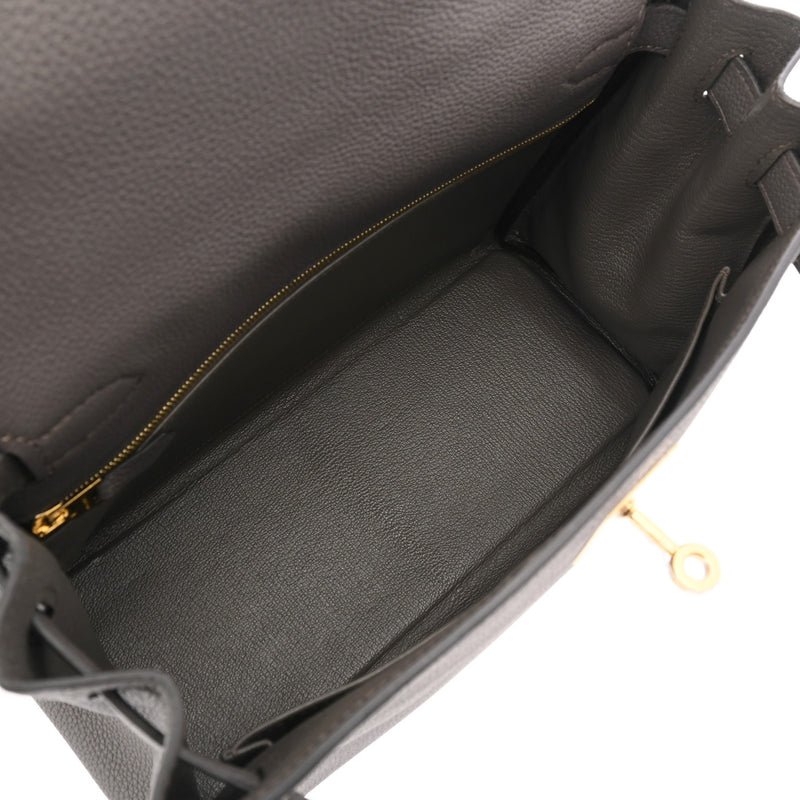 HERMES エルメス ケリー 28 内縫い 2WAY エタン A刻印(2017年頃) レディース トゴ ハンドバッグ Aランク 中古 銀蔵