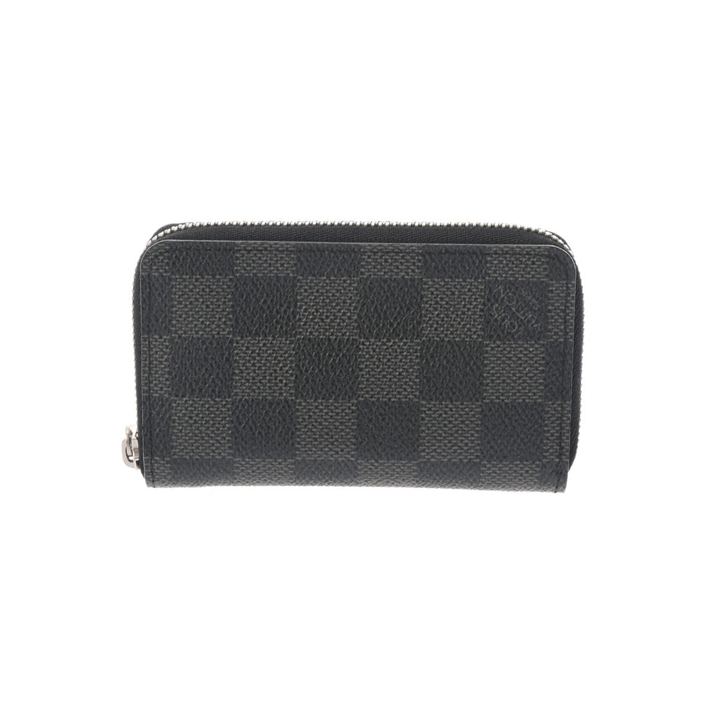 LOUIS VUITTON ジッピー パース ダミエ ブラック ルイヴィトンジッピーコインパース 43027 黒/グレー メンズ ダミエグラ