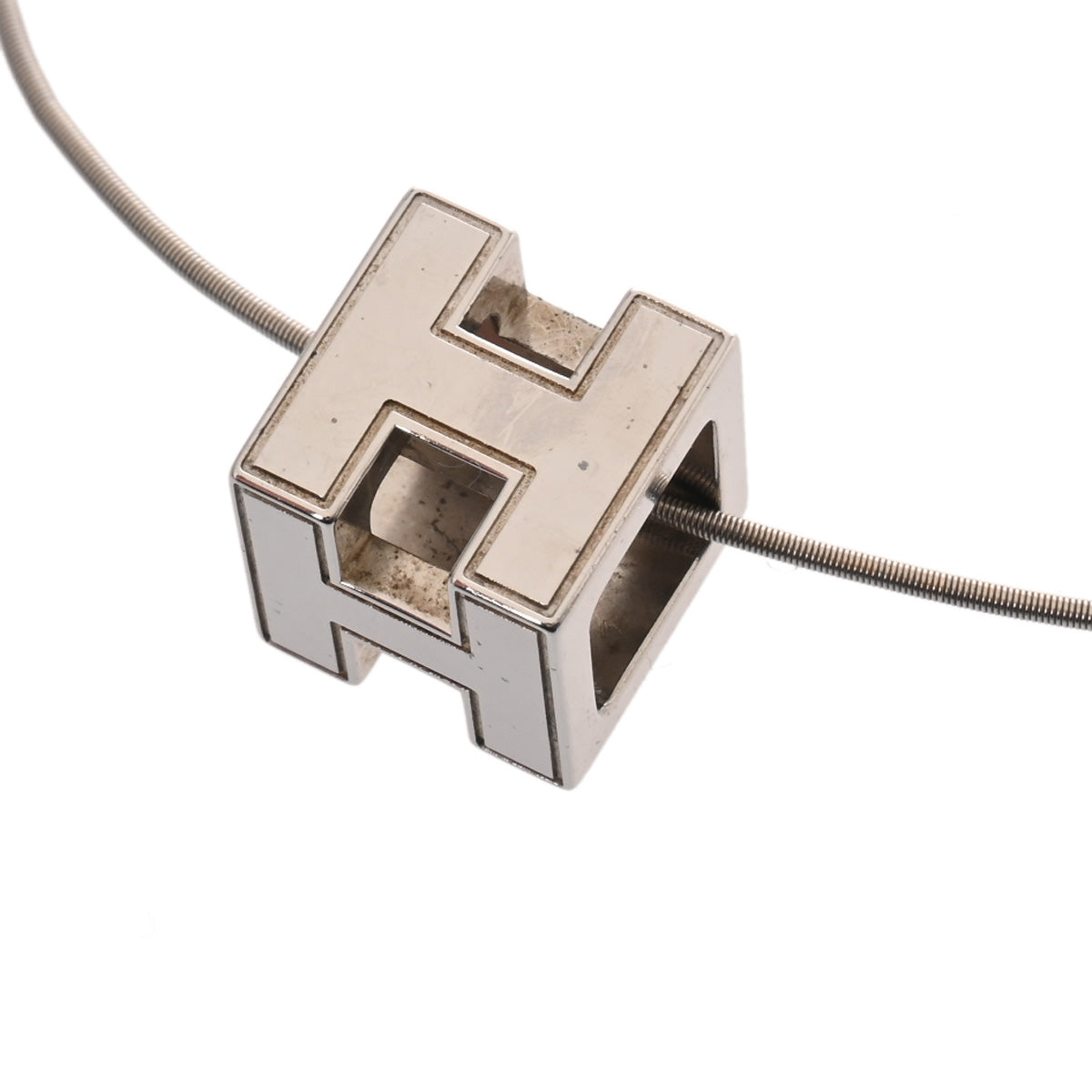 エルメスHキューブ シルバー レディース メタル ネックレス HERMES