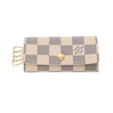 LOUIS VUITTON ルイヴィトン ダミエアズール ミュルティクレ4 ホワイト N60020 レディース ダミエアズールキャンバス キーケース ABランク 中古 銀蔵
