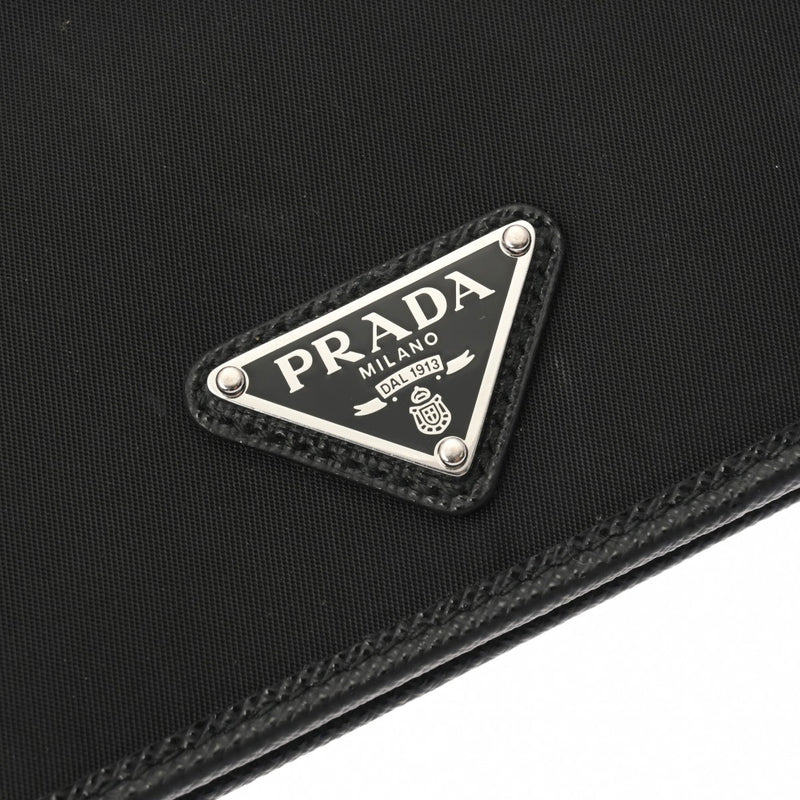 PRADA プラダ パスポートホルダー Re-Nylon ブラック 2MV017 メンズ ナイロン/レザー パスポートケース ABランク 中古 銀蔵