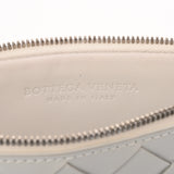 BOTTEGAVENETA ボッテガヴェネタ イントレチャート スリム ポーチ ホワイト 592643 メンズ レザー クラッチバッグ Bランク 中古 銀蔵