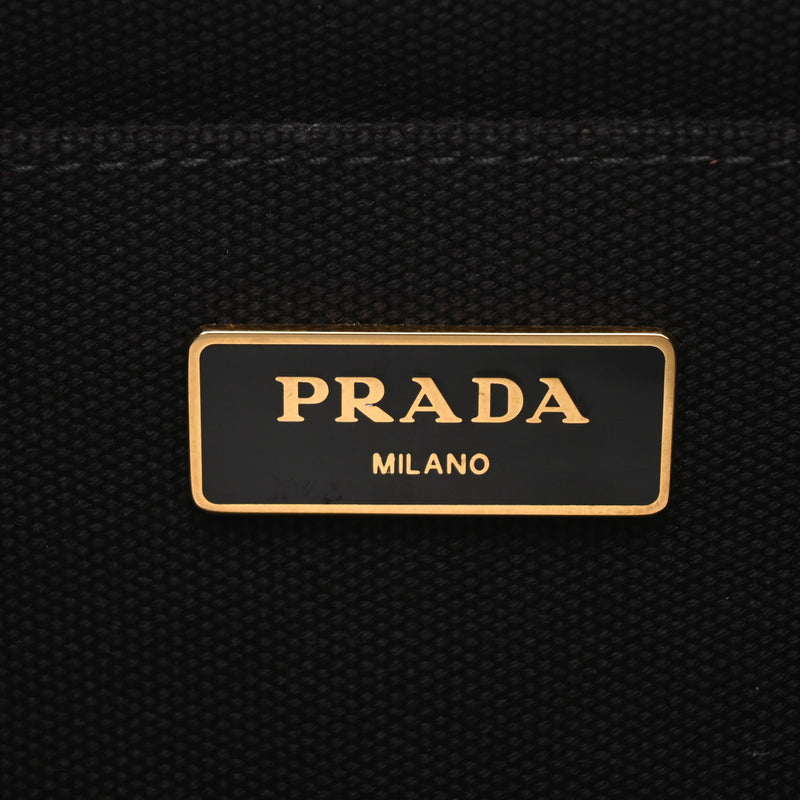 PRADA プラダ カナパ ミニ ブラック 1BG439 レディース キャンバス ハンドバッグ ABランク 中古 銀蔵