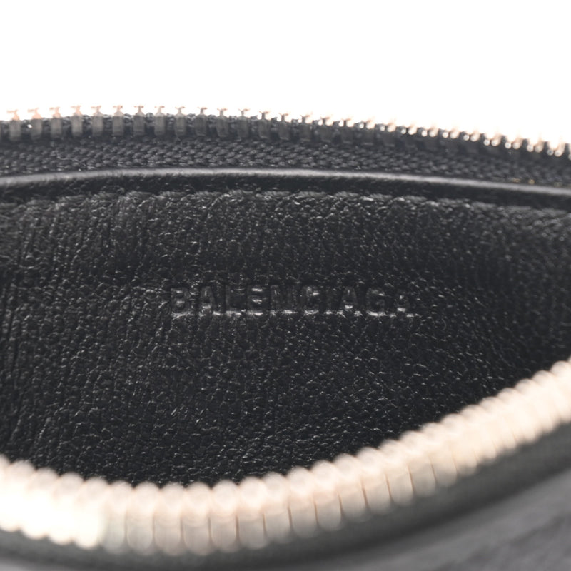 BALENCIAGA バレンシアガ カードポケット付き フラグメントケース ブラック 640535 メンズ レザー コインケース ABランク 中古 銀蔵