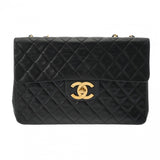 CHANEL シャネル デカマトラッセ  34cm チェーンショルダー ブラック レディース ラムスキン ショルダーバッグ Bランク 中古 銀蔵