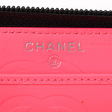 CHANEL シャネル カンボンライン ココマーク ラウンドファスナー 黒/黒 A50078 レディース ラムスキン/エナメル 長財布 Aランク 中古 銀蔵