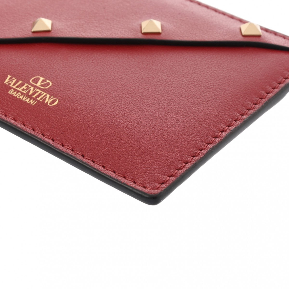 ヴァレンティノロックスタッズ スリムカードケース レッド レディース