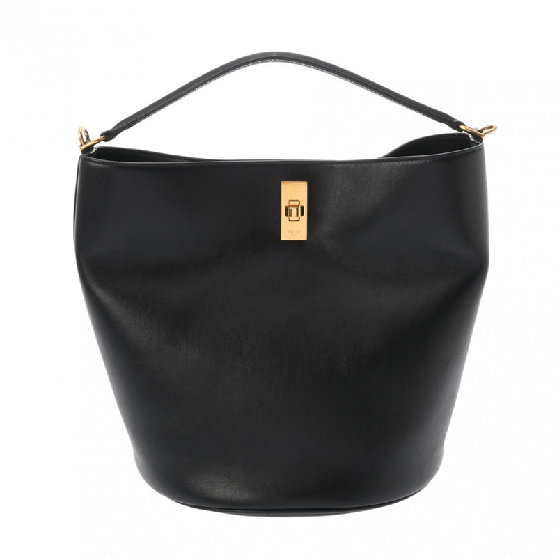 CELINE セリーヌ バケット16 2WAY ブラック 195573CR8 レディース サプルグレインドカーフスキン ショルダーバッグ ABランク 中古 銀蔵