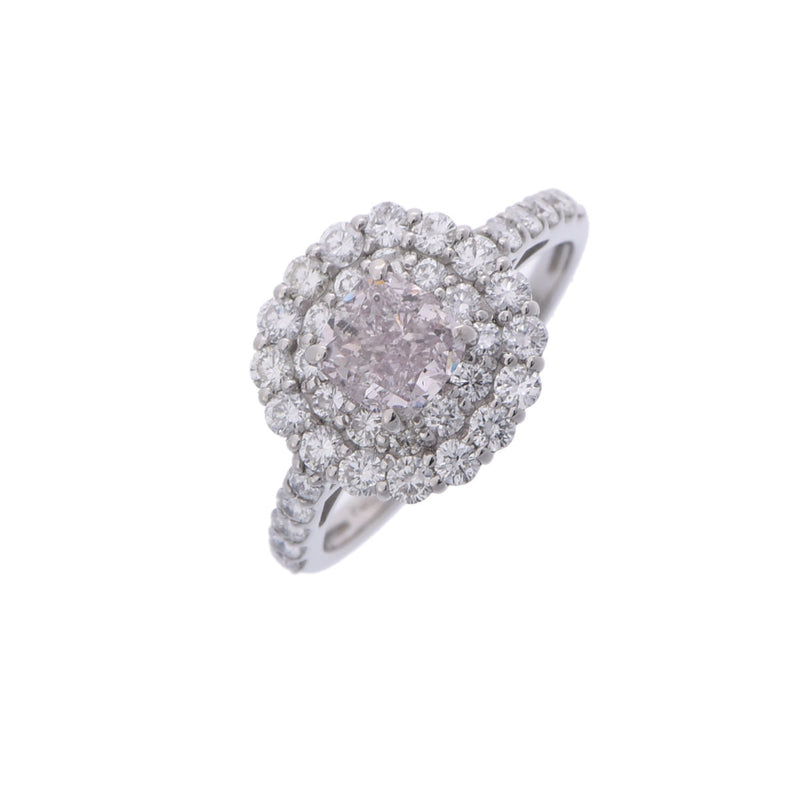 no brand ノーブランド ダイヤ1.012ct ダイヤ0.89ct FLBP-I1 ピンクダイヤ ハーフエタニティ #12 12号 レディース Pt950プラチナ リング・指輪 Aランク 中古 銀蔵