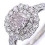 no brand ノーブランド ダイヤ1.012ct ダイヤ0.89ct FLBP-I1 ピンクダイヤ ハーフエタニティ #12 12号 レディース Pt950プラチナ リング・指輪 Aランク 中古 銀蔵