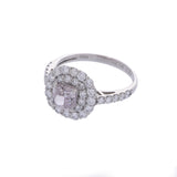 no brand ノーブランド ダイヤ1.012ct ダイヤ0.89ct FLBP-I1 ピンクダイヤ ハーフエタニティ #12 12号 レディース Pt950プラチナ リング・指輪 Aランク 中古 銀蔵
