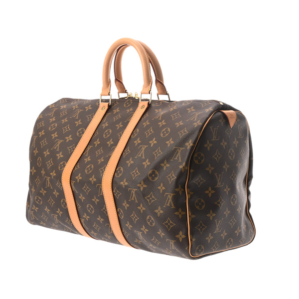 LOUIS VUITTON ルイヴィトン モノグラム キーポル 45 ブラウン M41428 ユニセックス モノグラムキャンバス ボストンバッグ ABランク 中古 銀蔵