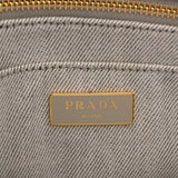 PRADA プラダ カナパ ミニ 2WAY グレー 1BG439 レディース デニム ハンドバッグ ABランク 中古 銀蔵