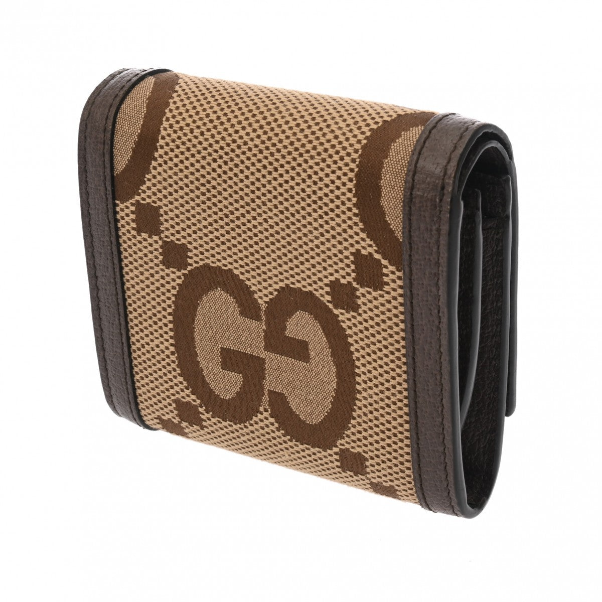 グッチホック付き二つ折り財布 ジャンボGG ベージュ レディース