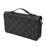 LOUIS VUITTON ルイヴィトン モノグラムエクリプス ジッピー XL トラベルケース 黒/グレー M61698 メンズ モノグラムキャンバス 長財布 ABランク 中古 銀蔵