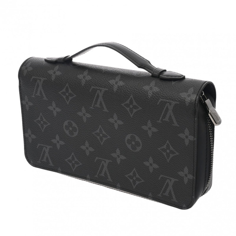 LOUIS VUITTON ルイヴィトン モノグラムエクリプス ジッピー XL 黒/グレー M61698 メンズ モノグラムキャンバス 長財布 ABランク 中古 銀蔵