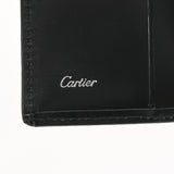 CARTIER カルティエ ブラック ユニセックス カーフ 二つ折り財布 Aランク 中古 銀蔵