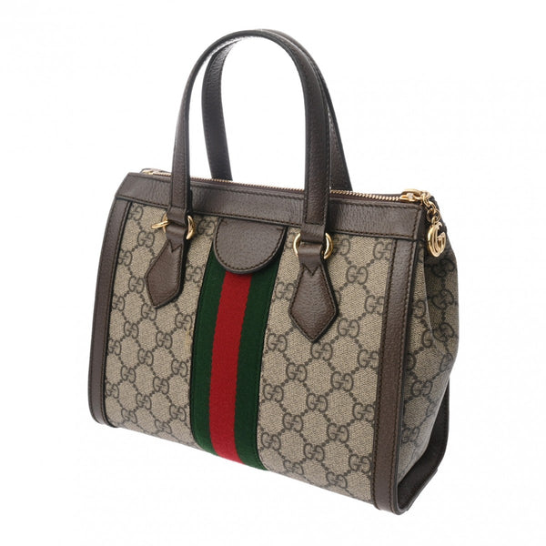 GUCCI グッチ オフィディア スモールトート ベージュ 547551 レディース PVC レザー ハンドバッグ ABランク 中古 銀蔵