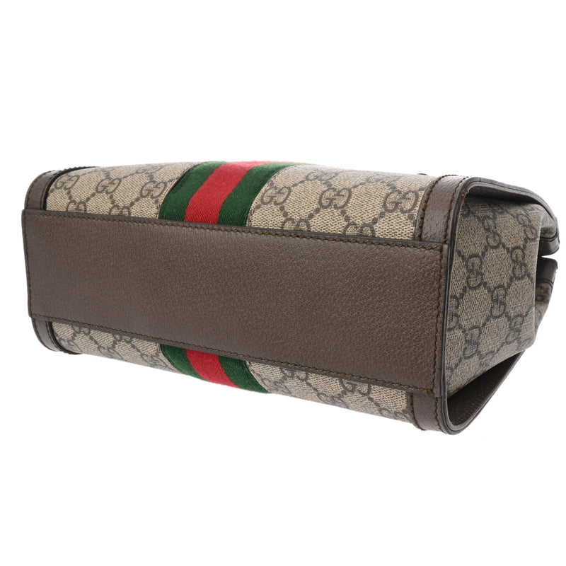 GUCCI グッチ オフィディア スモールトート ベージュ 547551 レディース PVC レザー ハンドバッグ ABランク 中古 銀蔵