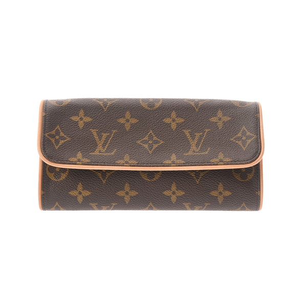 LOUIS VUITTON ルイヴィトン モノグラム ポシェットツインPM ブラウン M51854 レディース モノグラムキャンバス ショルダーバッグ ABランク 中古 銀蔵