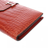 HERMES エルメス ベアンスフレ ゼラニウム T刻印(2015年頃) レディース アリゲーターリセ 長財布 ABランク 中古 銀蔵