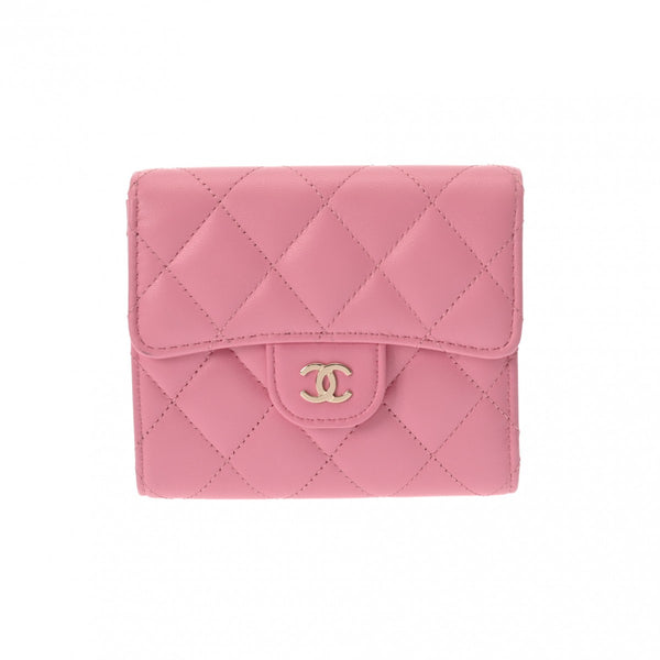 CHANEL シャネル クラシック スモールフラップウォレット ピンク AP0231 レディース ラムスキン 三つ折り財布 未使用 銀蔵