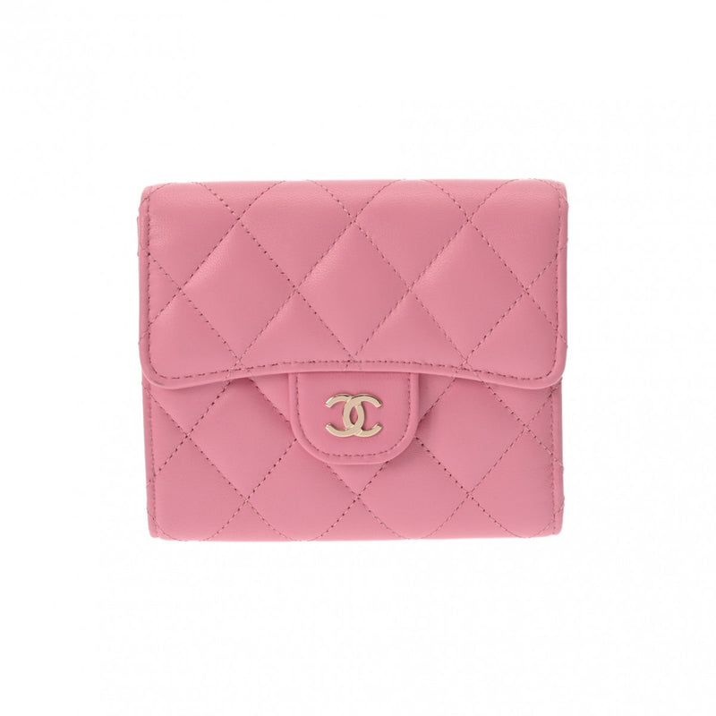 CHANEL シャネル クラシック スモールフラップウォレット ピンク AP0231 レディース ラムスキン 三つ折り財布 未使用 銀蔵