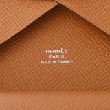 HERMES エルメス カルヴィ デュオ ゴールド B刻印(2023年頃) ユニセックス ヴォーエプソン カードケース 新同 中古 銀蔵