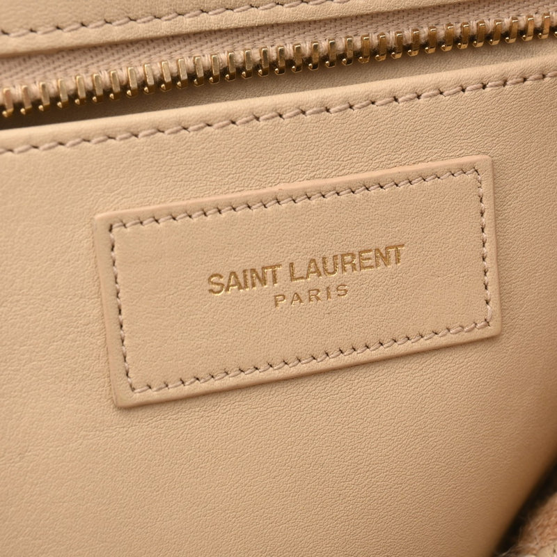 SAINT LAURENT サンローラン プチカバス ベージュ 311210 レディース カーフ ハンドバッグ Bランク 中古 銀蔵