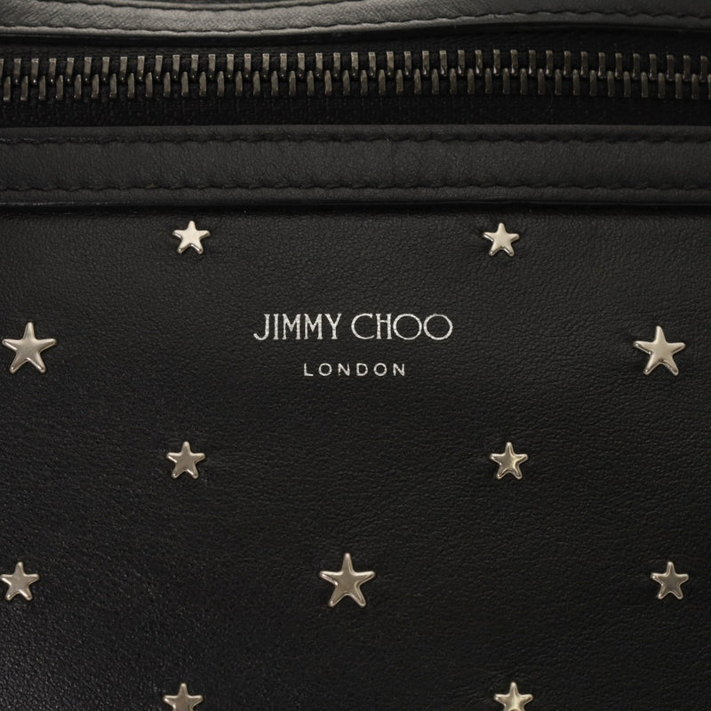 JIMMY CHOO ジミーチュウ スタースタッズ ブラック ユニセックス レザー ボディバッグ ABランク 中古 銀蔵