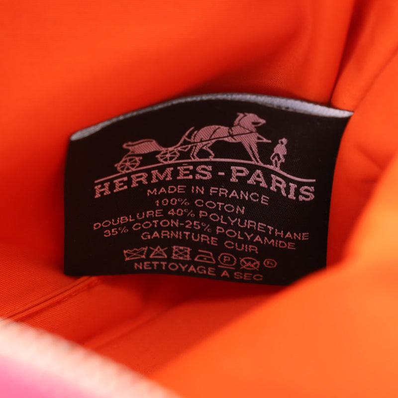 HERMES エルメス ボリードポーチ ミニ ピンク レディース キャンバス ポーチ Aランク 中古 銀蔵