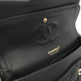 CHANEL シャネル マトラッセ チェーンショルダー Wフラップ 25cm グレー A01112 レディース キャビアスキン ショルダーバッグ Aランク 中古 銀蔵