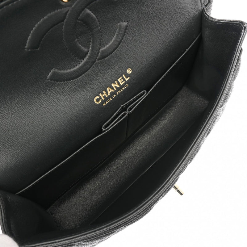 CHANEL シャネル マトラッセ チェーンショルダー Wフラップ 25cm グレー A01112 レディース キャビアスキン ショルダーバッグ Aランク 中古 銀蔵