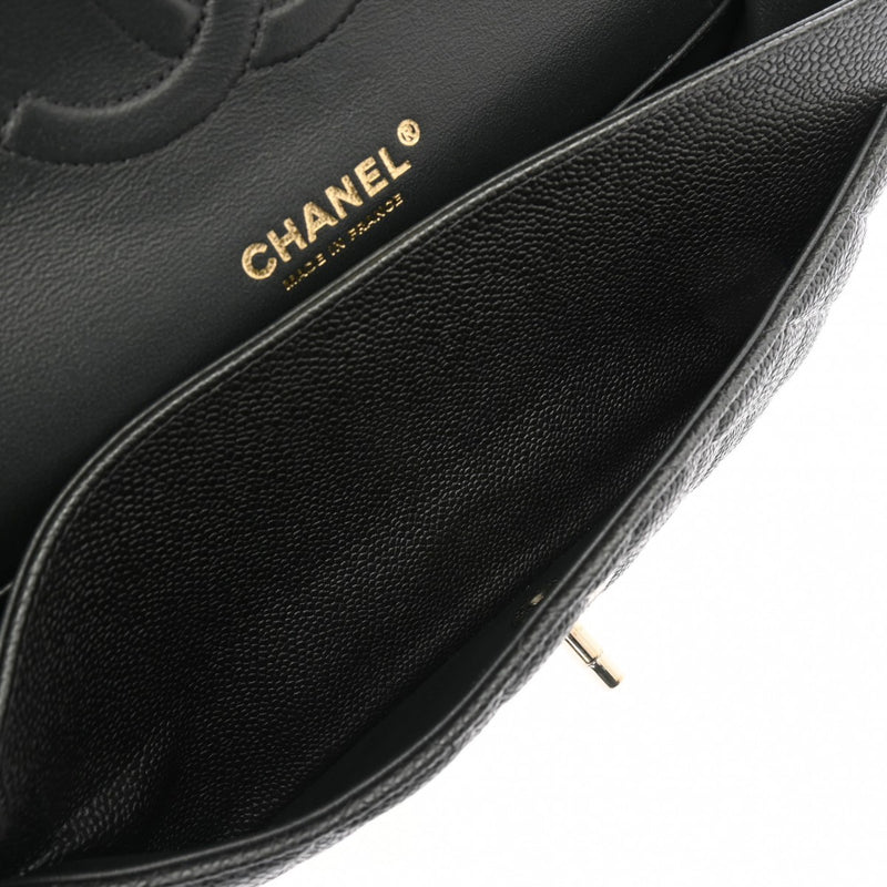 CHANEL シャネル マトラッセ チェーンショルダー Wフラップ 25cm グレー A01112 レディース キャビアスキン ショルダーバッグ Aランク 中古 銀蔵