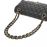 CHANEL シャネル マトラッセ チェーンショルダー Wフラップ 25cm グレー A01112 レディース キャビアスキン ショルダーバッグ Aランク 中古 銀蔵