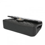 CHANEL シャネル マトラッセ チェーンショルダー Wフラップ 25cm グレー A01112 レディース キャビアスキン ショルダーバッグ Aランク 中古 銀蔵