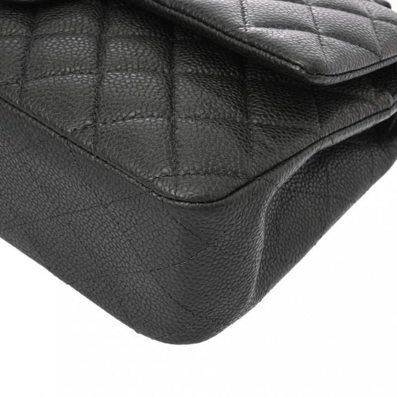 CHANEL シャネル マトラッセ チェーンショルダー Wフラップ 25cm グレー A01112 レディース キャビアスキン ショルダーバッグ Aランク 中古 銀蔵