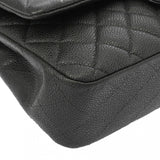 CHANEL シャネル マトラッセ チェーンショルダー Wフラップ 25cm グレー A01112 レディース キャビアスキン ショルダーバッグ Aランク 中古 銀蔵