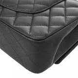 CHANEL シャネル マトラッセ チェーンショルダー Wフラップ 25cm グレー A01112 レディース キャビアスキン ショルダーバッグ Aランク 中古 銀蔵