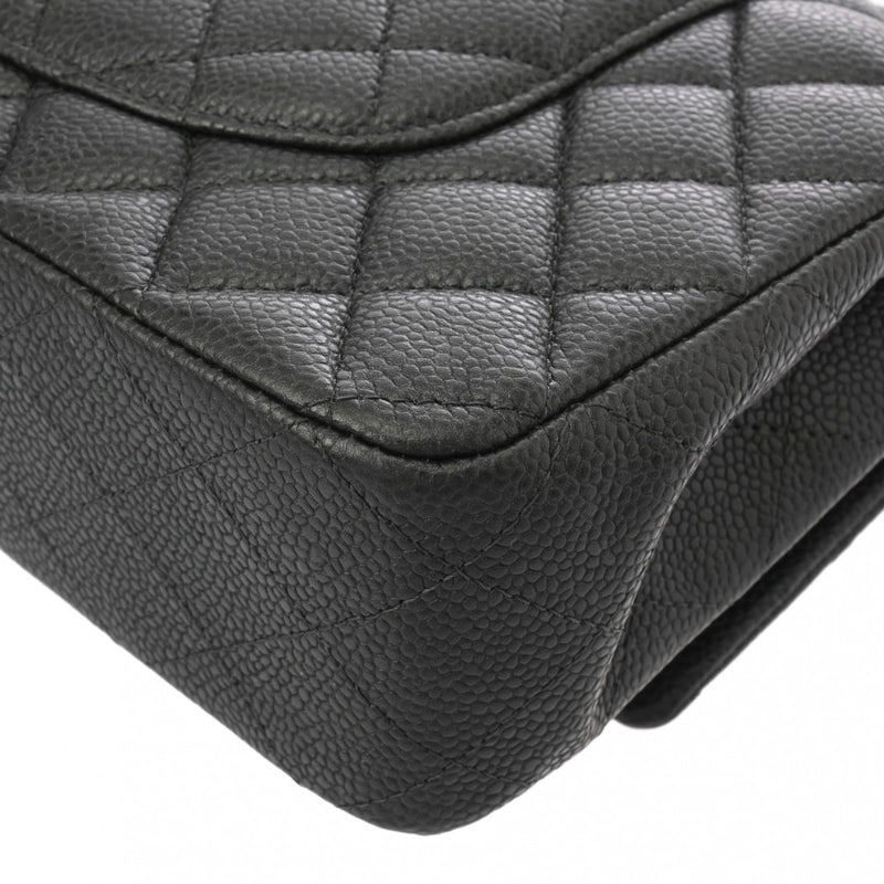 CHANEL シャネル マトラッセ チェーンショルダー Wフラップ 25cm グレー A01112 レディース キャビアスキン ショルダーバッグ Aランク 中古 銀蔵