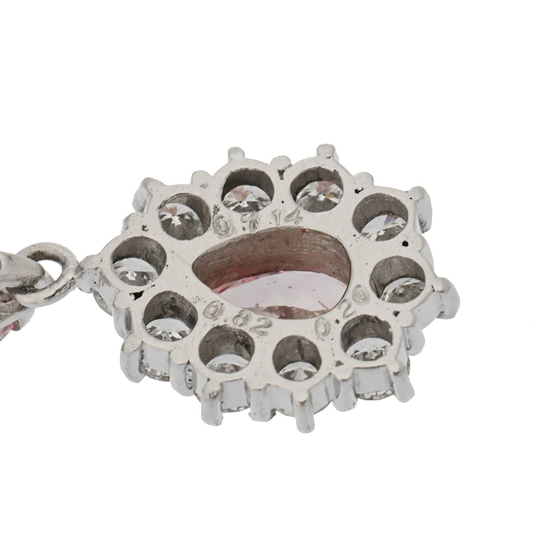 no brand ノーブランド ピンクダイヤ0.714ct/0.20ct GAI鑑定書 レディース K18ホワイトゴールド WG ネックレス Aランク 中古 銀蔵