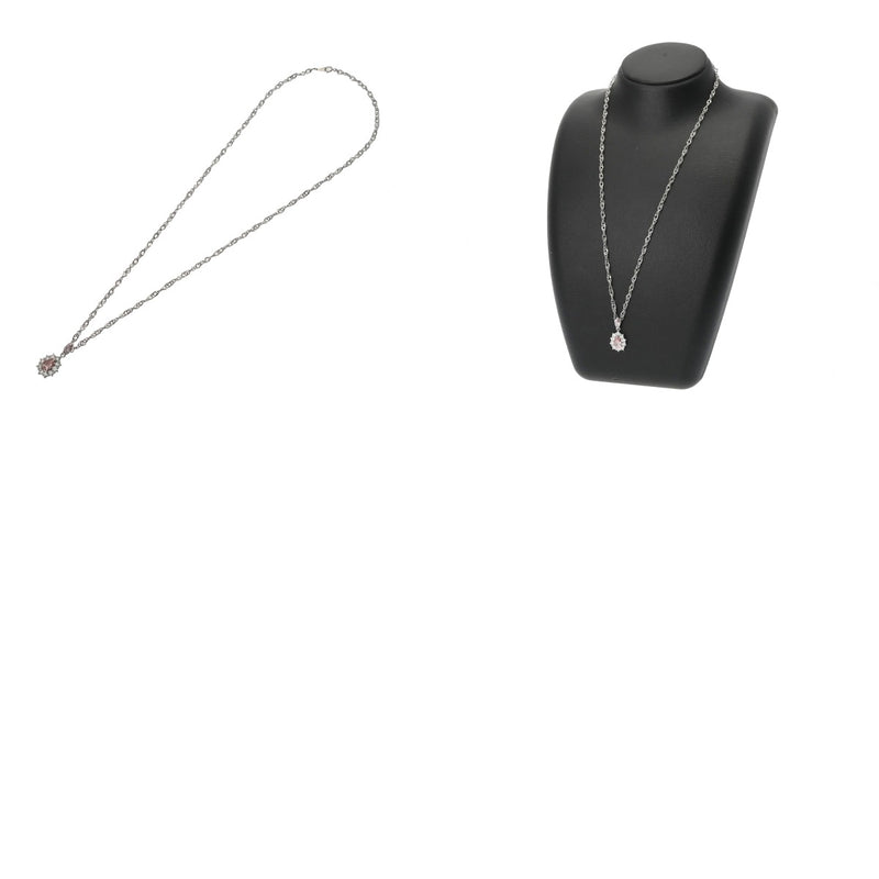 no brand ノーブランド ピンクダイヤ0.714ct/0.20ct GAI鑑定書 レディース K18ホワイトゴールド WG ネックレス Aランク 中古 銀蔵