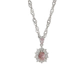 no brand ノーブランド ピンクダイヤ0.714ct/0.20ct GAI鑑定書 レディース K18ホワイトゴールド WG ネックレス Aランク 中古 銀蔵