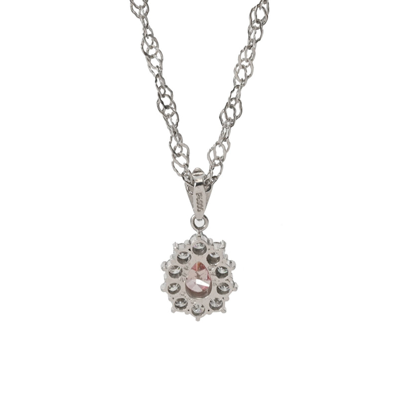 no brand ノーブランド ピンクダイヤ0.714ct/0.20ct GAI鑑定書 レディース K18ホワイトゴールド WG ネックレス Aランク 中古 銀蔵