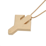 no brand ノーブランド ダイヤ 0.59ct サボテン風モチーフ レディース K18イエローゴールド YG ネックレス Aランク 中古 銀蔵