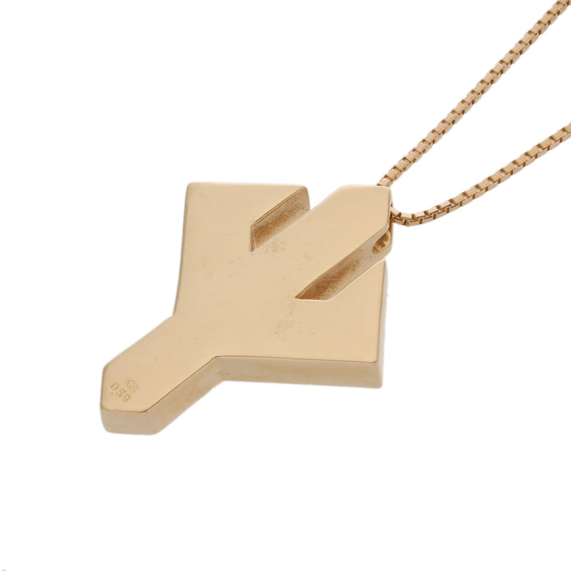 no brand ノーブランド ダイヤ 0.59ct サボテン風モチーフ レディース K18イエローゴールド YG ネックレス Aランク 中古 銀蔵